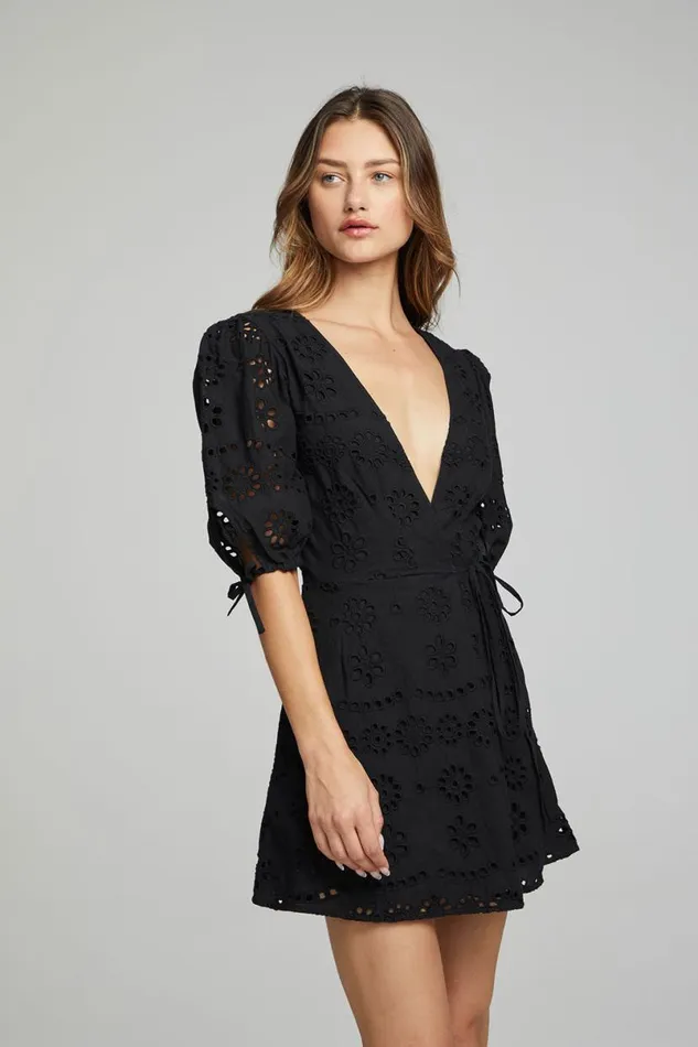 Womens Dresses Chaser Brand Cassia Mini Dress 8211 Black Onyx