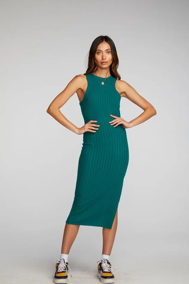 Womens Dresses Chaser Brand Poor Boy Rib Midi Dress With Side Slit