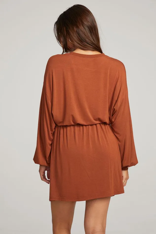Womens Dresses Chaser Brand Saddle Whiskey Mini Dress