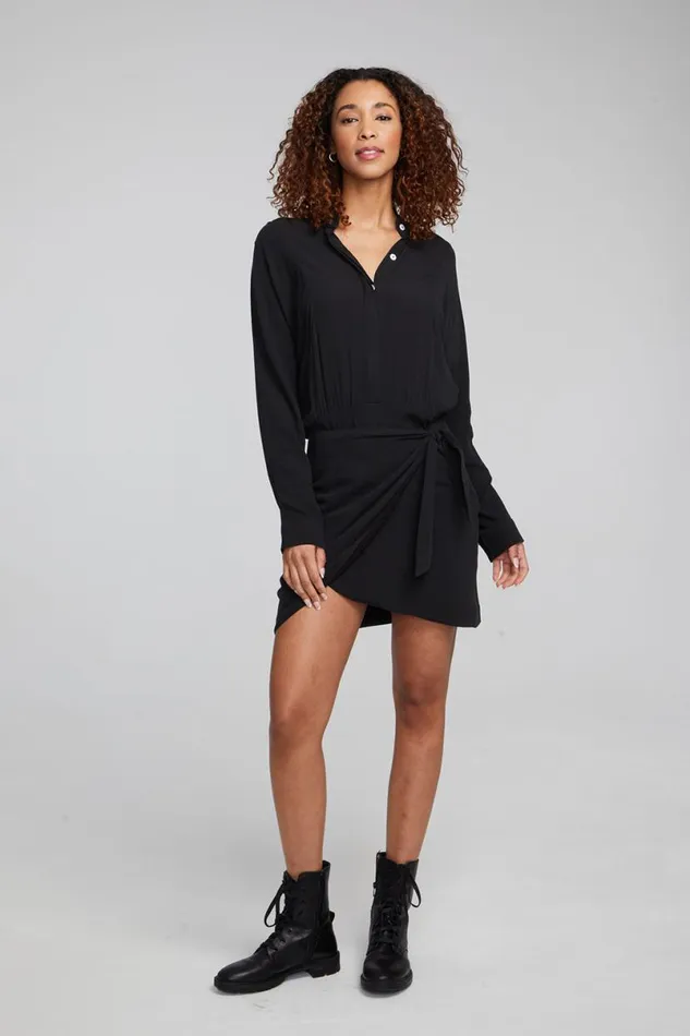 Womens Dresses Chaser Brand Syd Shadow Black Mini Dress