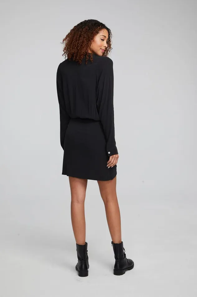 Womens Dresses Chaser Brand Syd Shadow Black Mini Dress