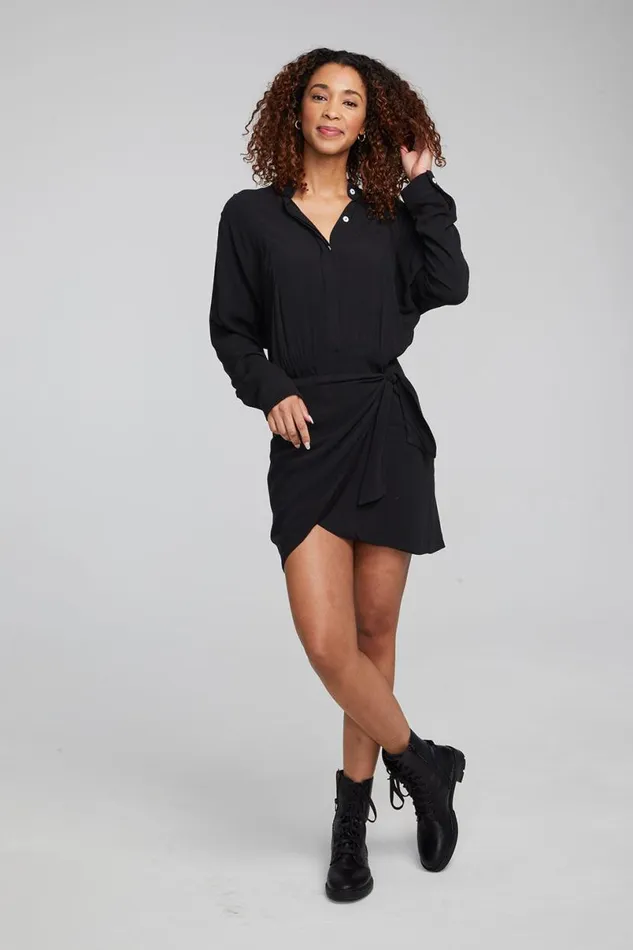 Womens Dresses Chaser Brand Syd Shadow Black Mini Dress