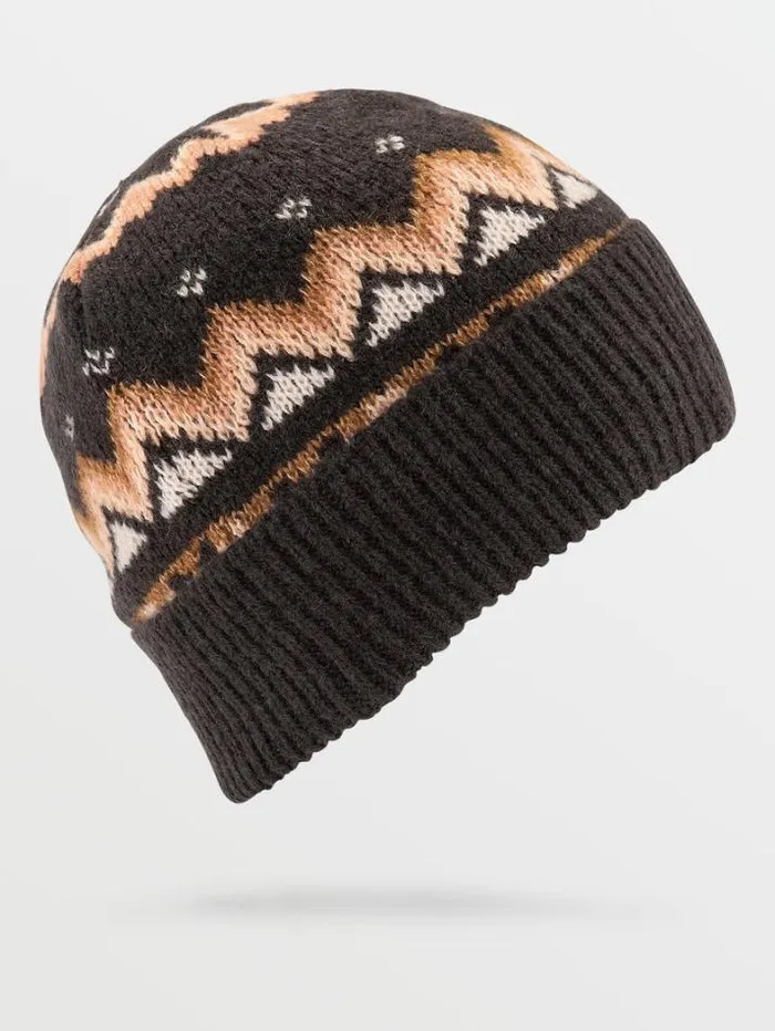 Womens Hats and Beanies Volcom Not Fairisle Beanie 8211 Vintage Black