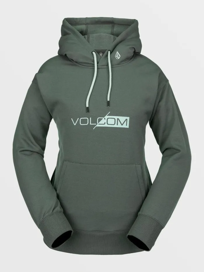 Womens Hoodies and Sweatshirts Volcom Core Hydro Hoodie 8211 Eucalyptus