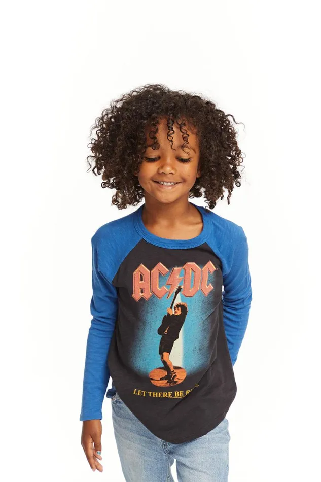 WomensKids Music Chaser Brand ACDC Let There Be Rock Baseball Tee
