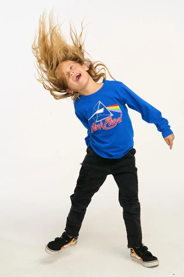 WomensKids Music Chaser Brand Pink Floyd Dark Side Of The Moon Long Sleeve Tee