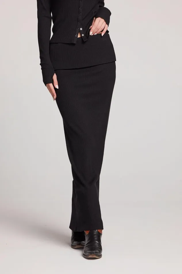 Womens Loungewear Chaser Brand Pamela Licorice Maxi Skirt