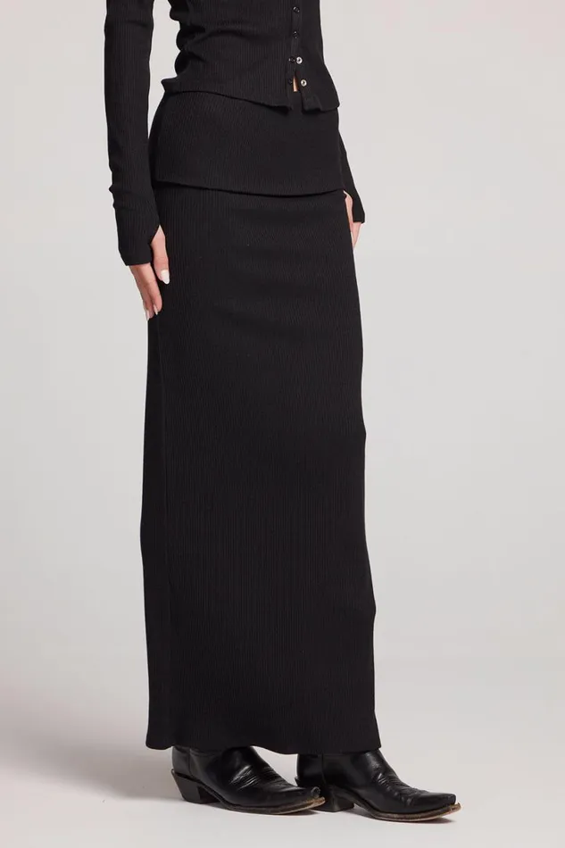Womens Loungewear Chaser Brand Pamela Licorice Maxi Skirt