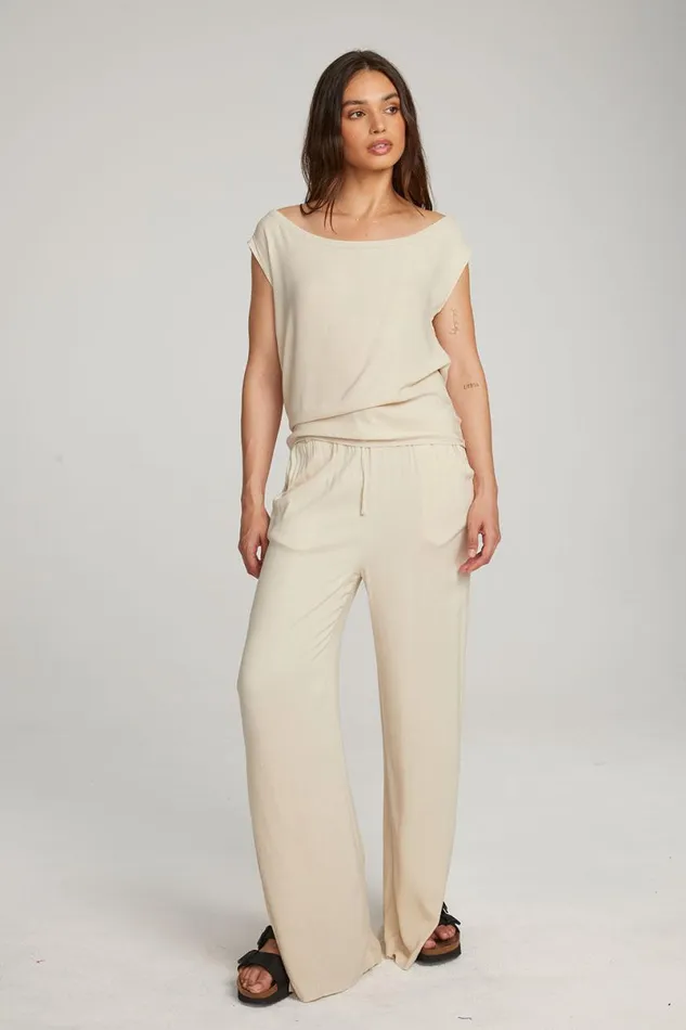 Womens Loungewear Chaser Brand Sleeveless Bark Dolman Tee