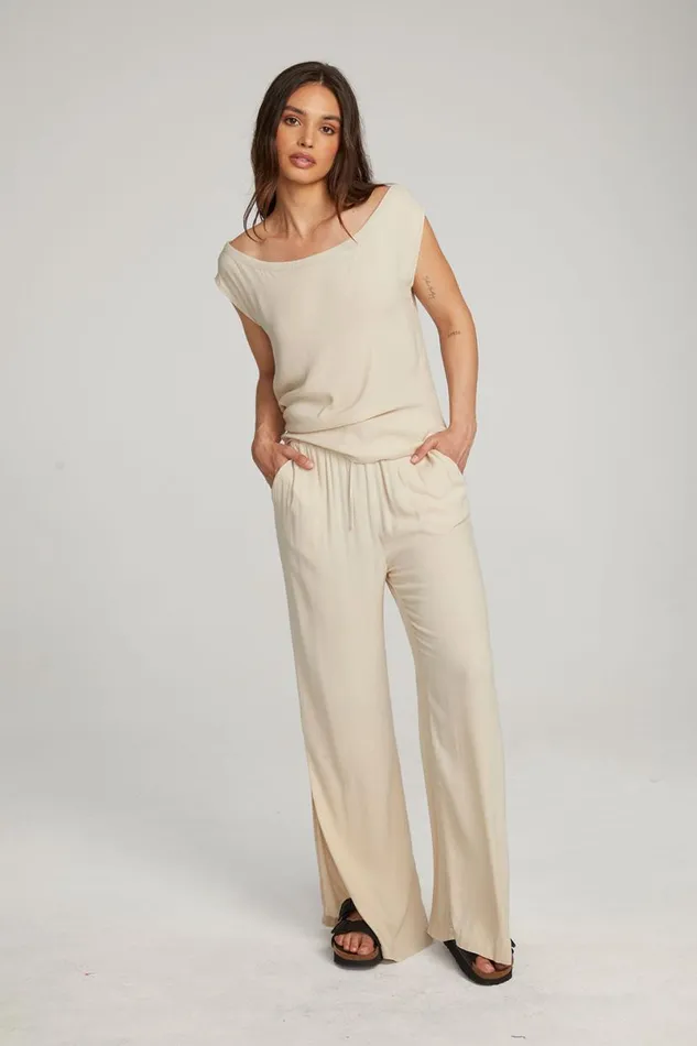 Womens Loungewear Chaser Brand Sleeveless Bark Dolman Tee