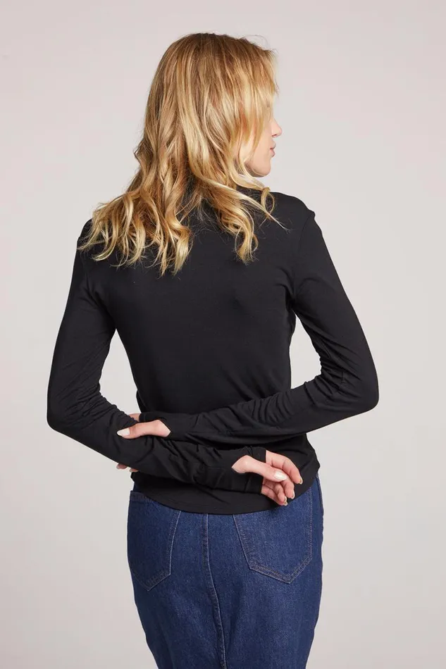 Womens Loungewear Chaser Brand Vicente Licorice Long Sleeve