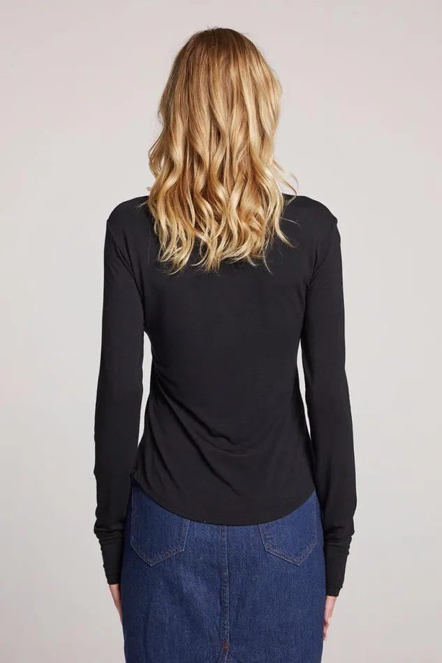 Womens Loungewear Chaser Brand Vicente Licorice Long Sleeve