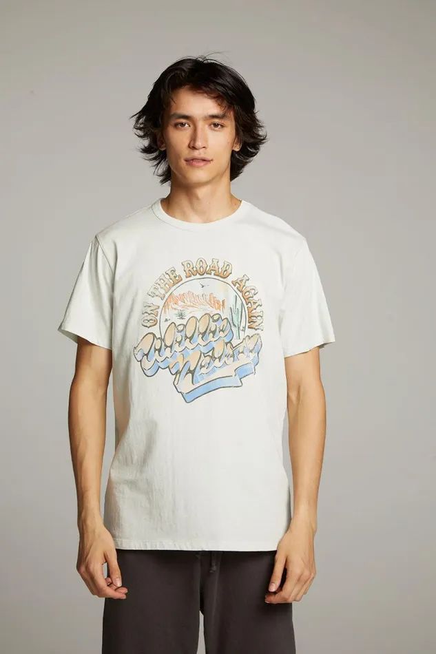 WomensMens Music Chaser Brand Willie Nelson On The Road Again Crew Neck Tee