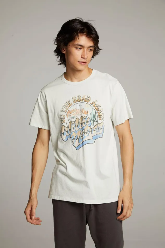 WomensMens Music Chaser Brand Willie Nelson On The Road Again Crew Neck Tee