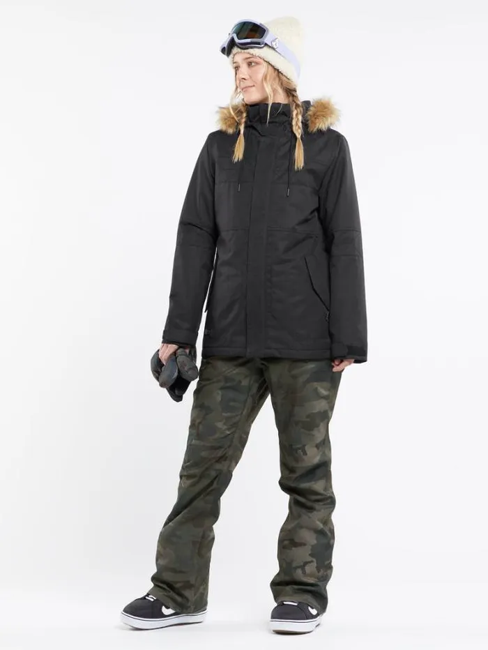 Womens Pants Volcom Swift Bib Overalls 8211 Cloudwash Camo