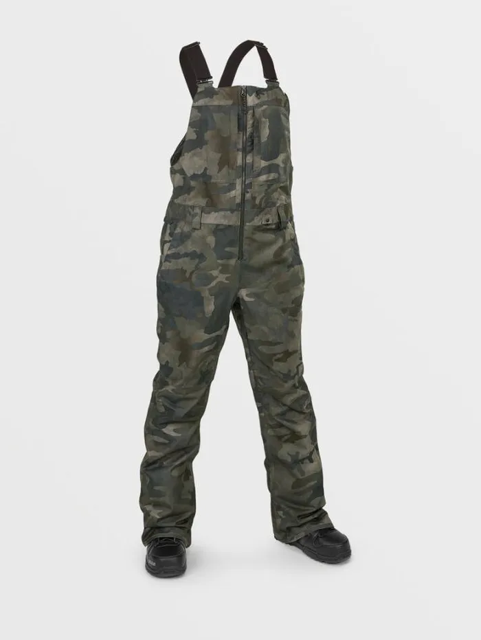 Womens Pants Volcom Swift Bib Overalls 8211 Cloudwash Camo