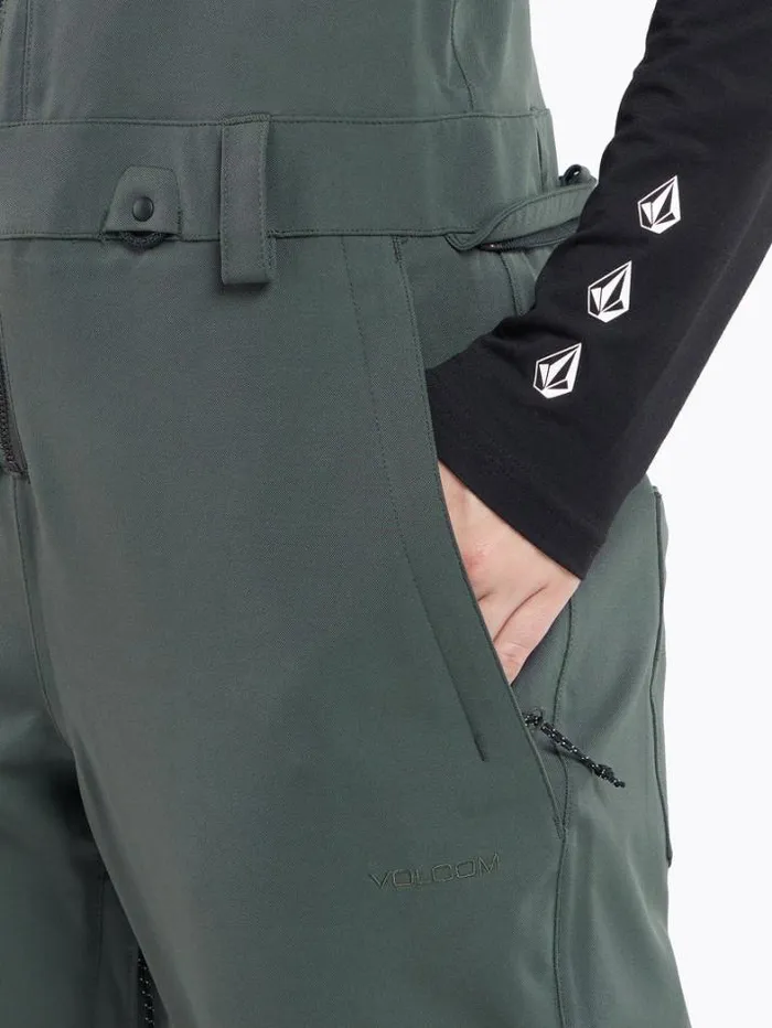 Womens Pants Volcom Swift Bib Overalls 8211 Eucalyptus