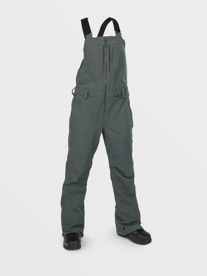 Womens Pants Volcom Swift Bib Overalls 8211 Eucalyptus