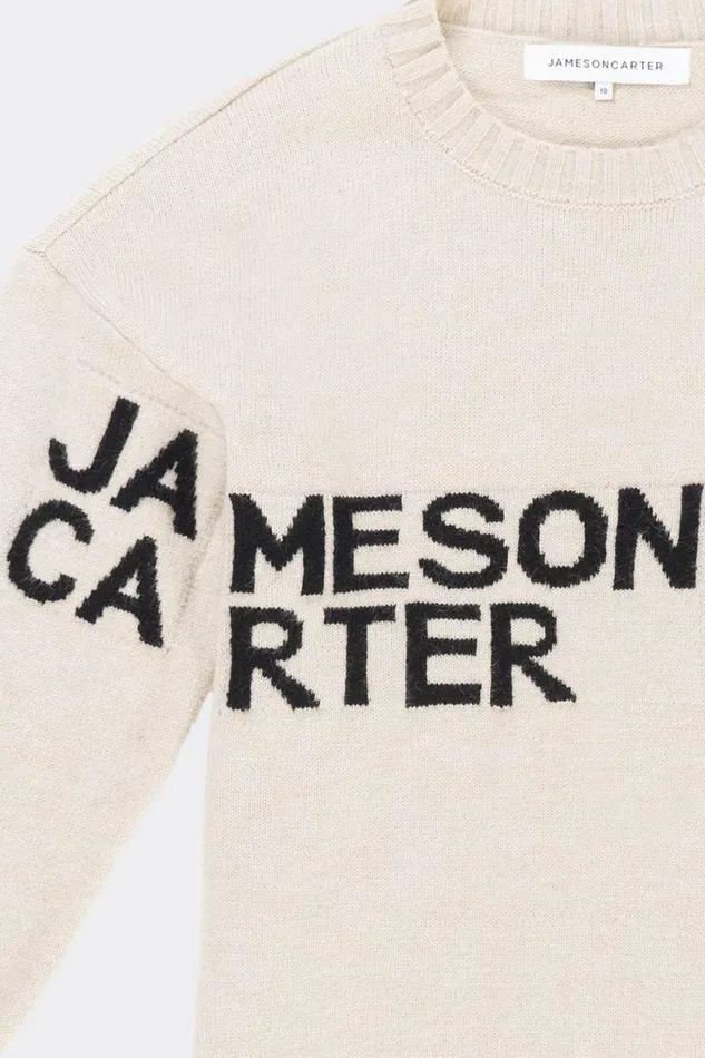 Womens Ruth Intarsia Knit Jumper 8211 Stone Jameson Carter Sweatshirts
