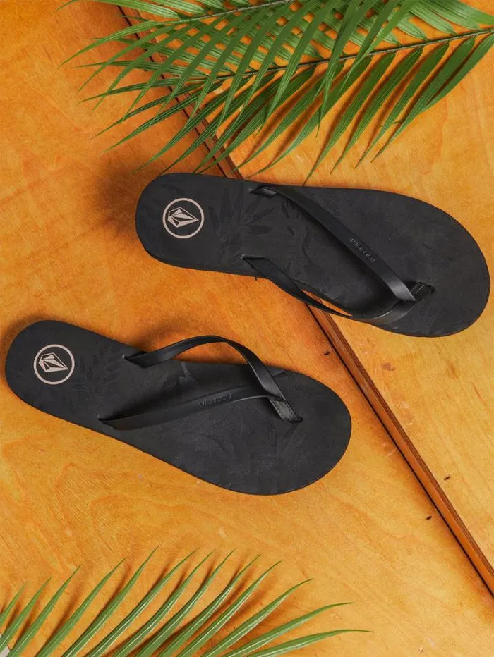 Womens Sandals Volcom Color Me Spring Sandal 8211 Black Out