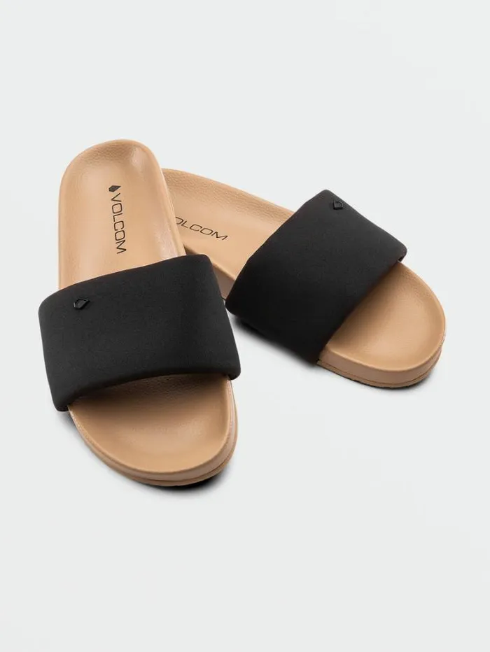 Womens Sandals Volcom Cool Slide Sandals 8211 Black