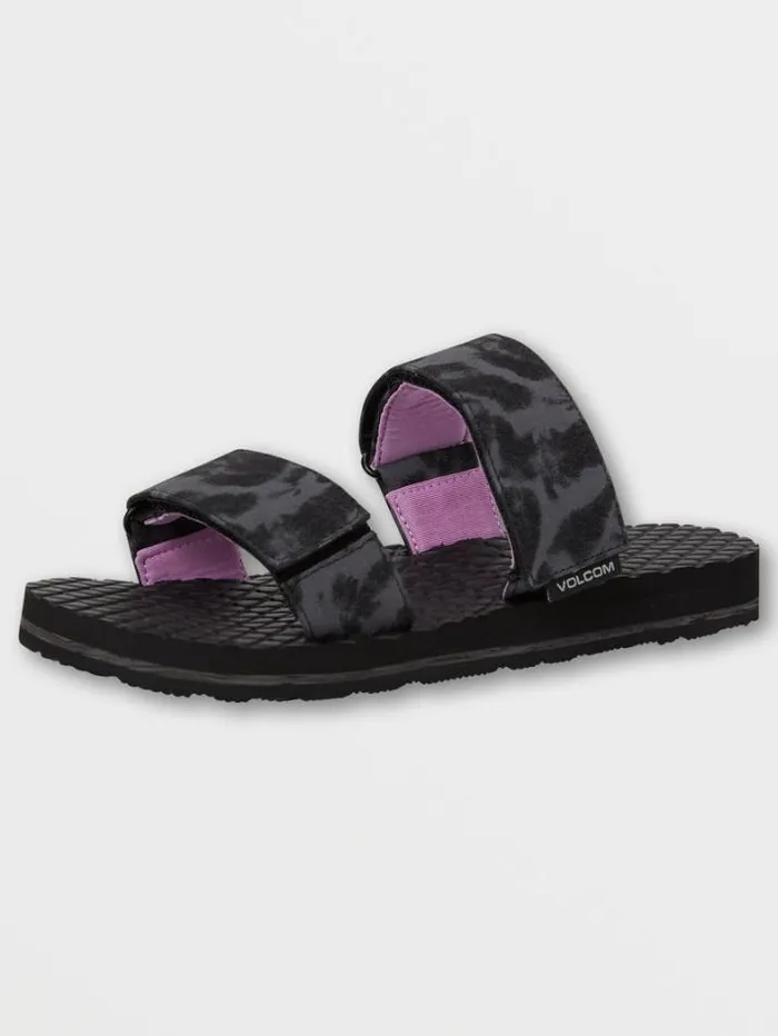 Womens Sandals Volcom Eco Recliner Slide 8211 Black Out