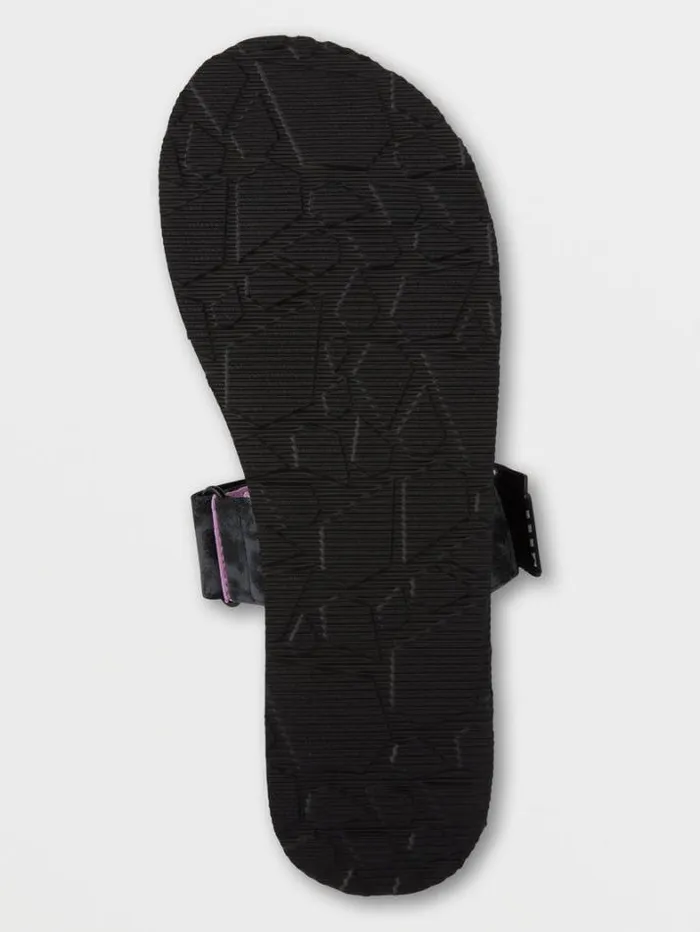 Womens Sandals Volcom Eco Recliner Slide 8211 Black Out