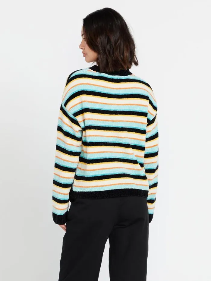 Womens Sweaters and Cardigans Volcom Bubble Tease Sweater 8211 Glacier Blue