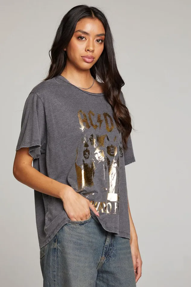 Womens Tops Chaser Brand ACDC Highway To Hell Tee