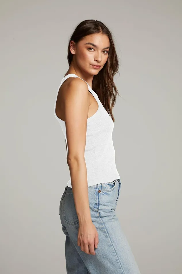 Womens Tops Chaser Brand August White Tank Top