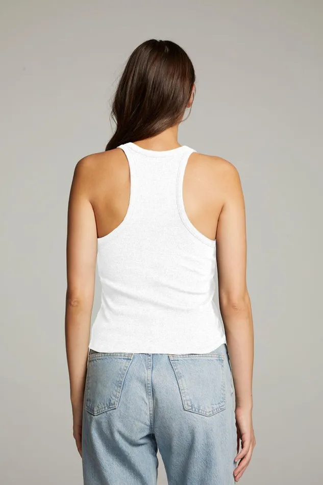 Womens Tops Chaser Brand August White Tank Top