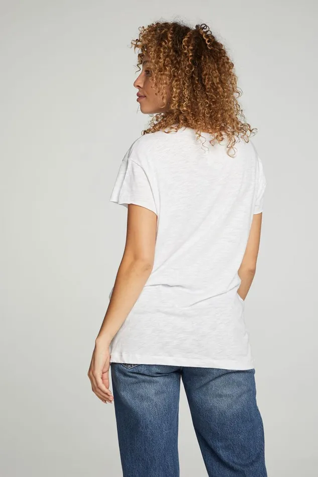 Womens Tops Chaser Brand Cap Sleeve Crew Neck Tee