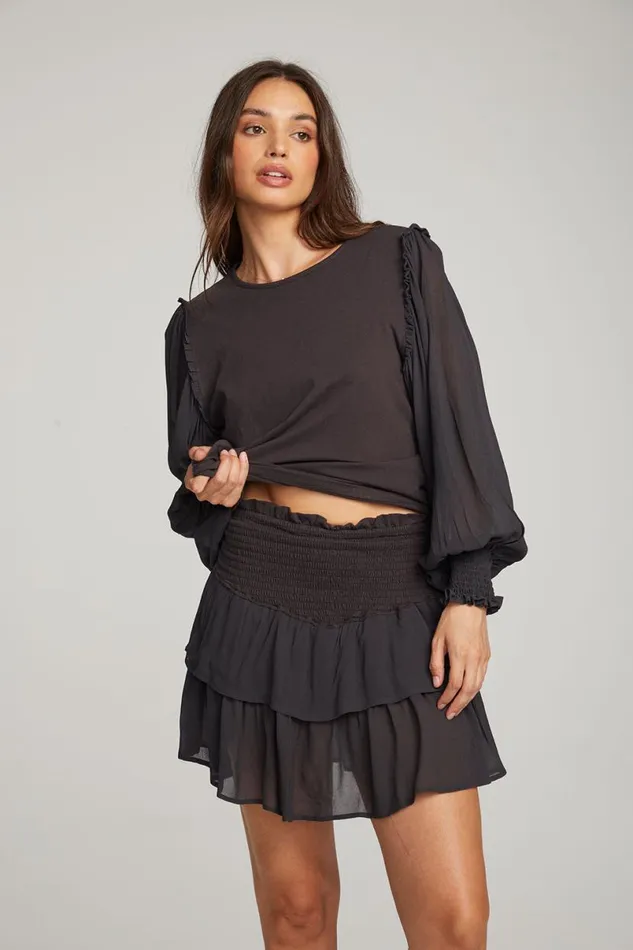 Womens Tops Chaser Brand Clyde Licorice Blouse