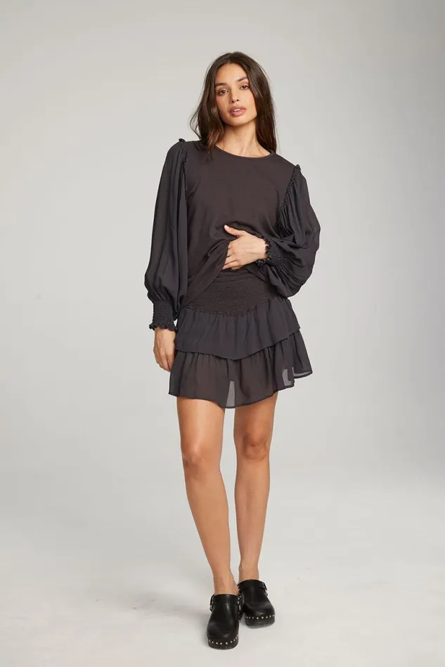 Womens Tops Chaser Brand Clyde Licorice Blouse
