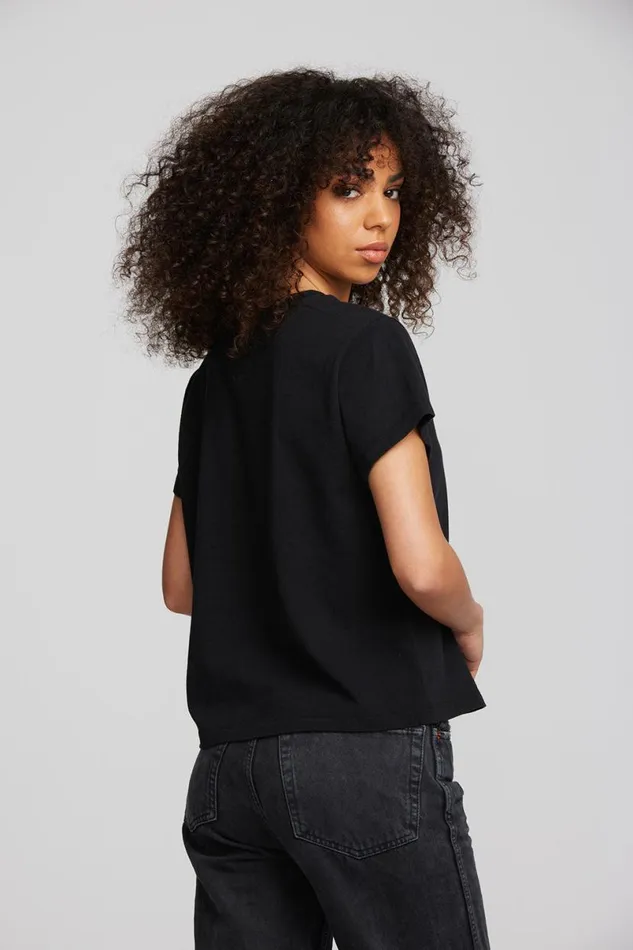 Womens Tops Chaser Brand Coast Cotton Jersey Oversized Crew Neck Tee