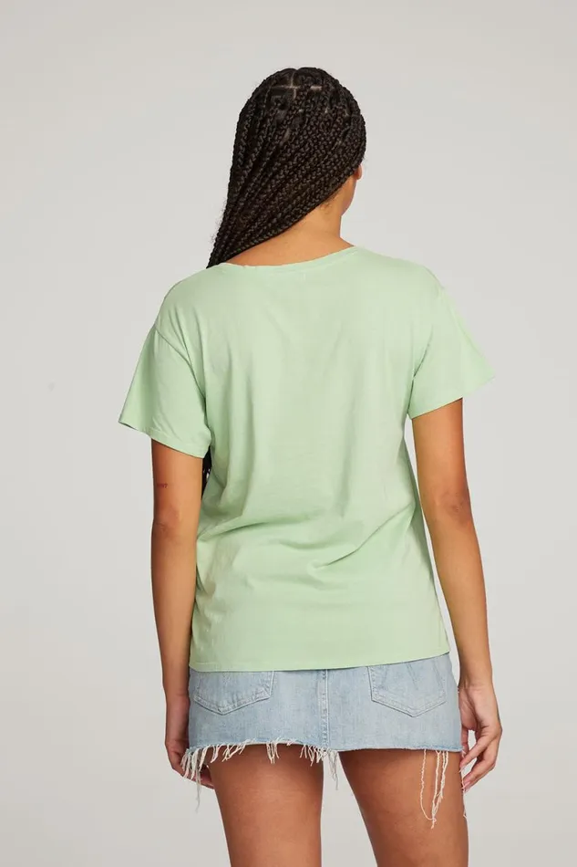 Womens Tops Chaser Brand Everyday Essential Quiet Green Vneck Tee