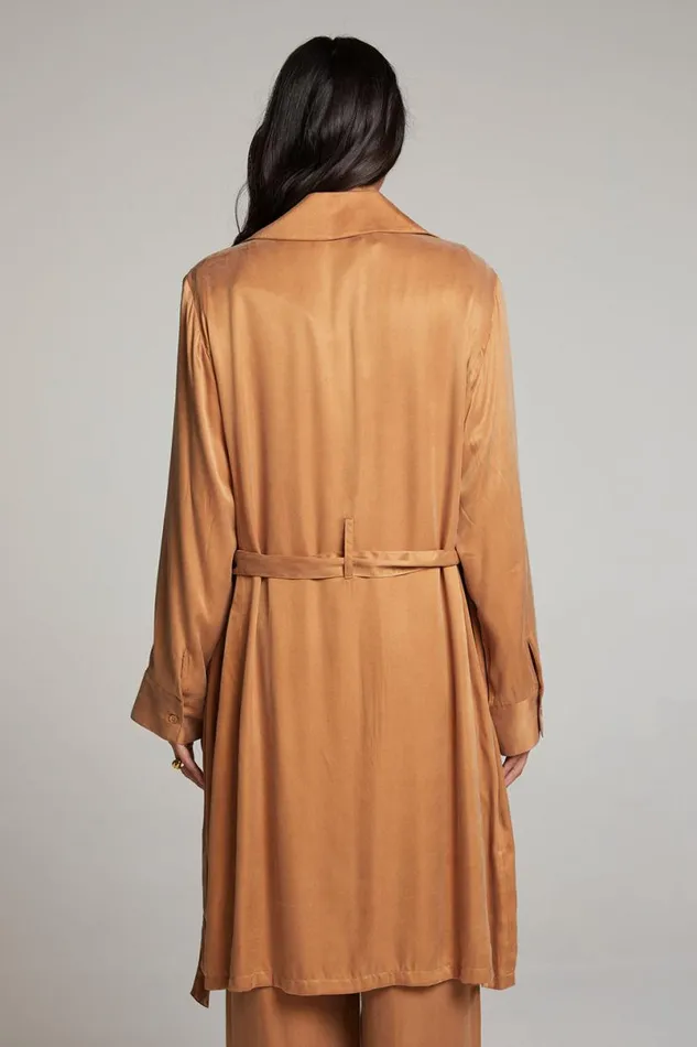 Womens Tops Chaser Brand Ford Toffee Trench Coat