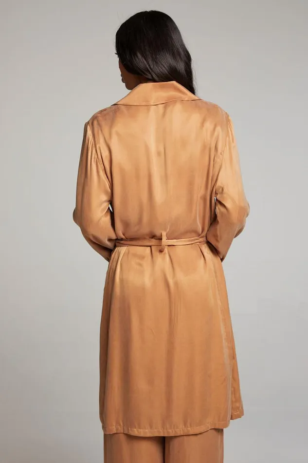 Womens Tops Chaser Brand Ford Toffee Trench Coat