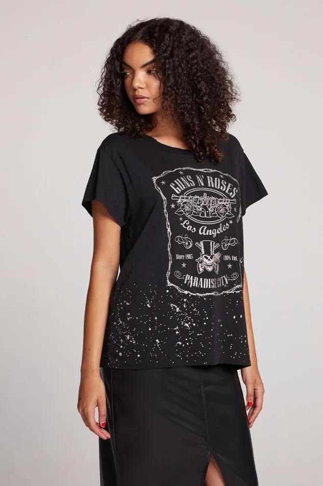 Womens Tops Chaser Brand Guns N039 Roses Paradise City Tee