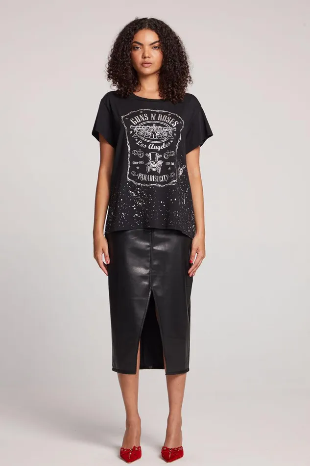 Womens Tops Chaser Brand Guns N039 Roses Paradise City Tee