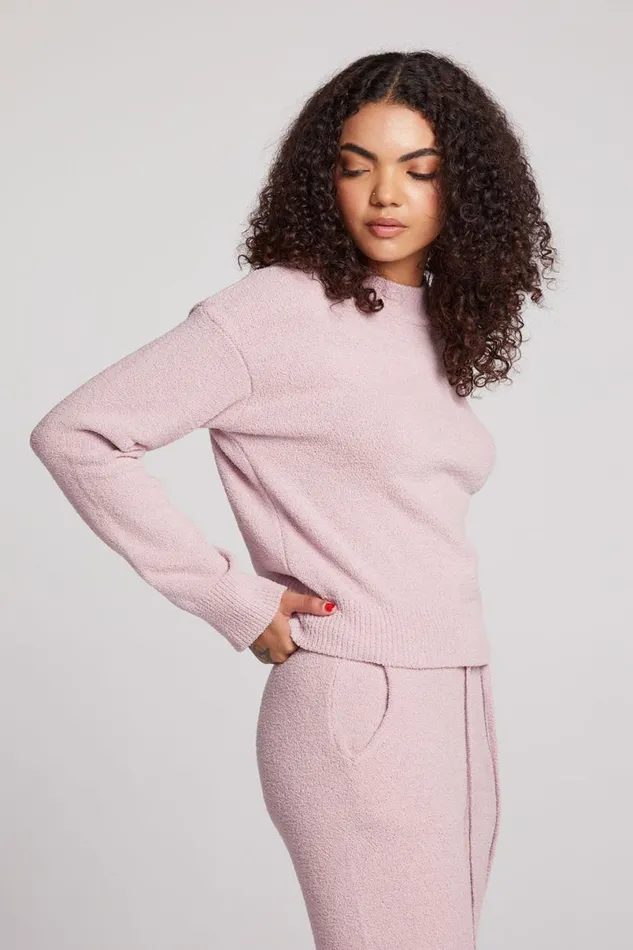 Womens Tops Chaser Brand Hanover Mauve Rose Pullover