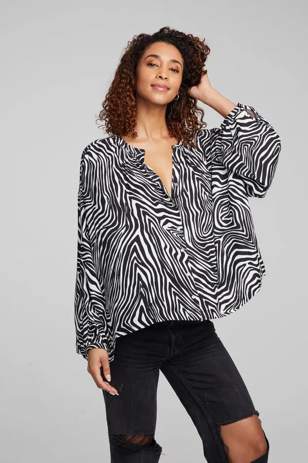 Womens Tops Chaser Brand Idol 034Wild Thing034 Blouse
