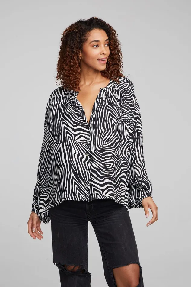 Womens Tops Chaser Brand Idol 034Wild Thing034 Blouse