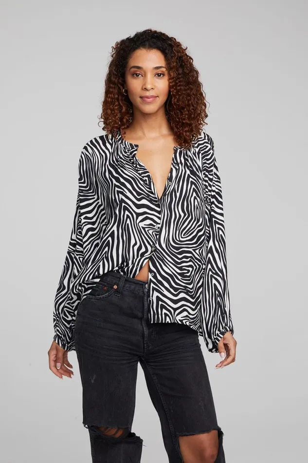 Womens Tops Chaser Brand Idol 034Wild Thing034 Blouse