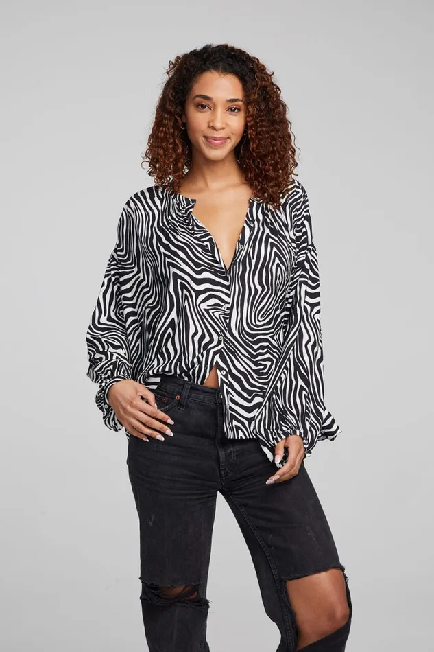 Womens Tops Chaser Brand Idol 034Wild Thing034 Blouse
