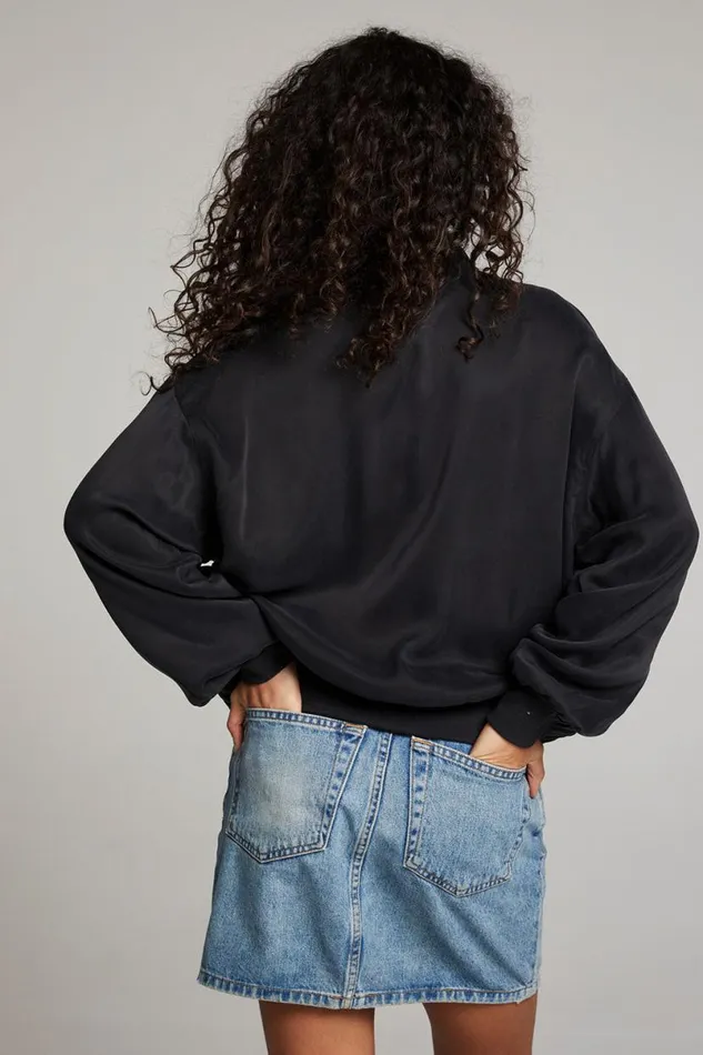 Womens Tops Chaser Brand Johnny Licorice Zip Up Jacket