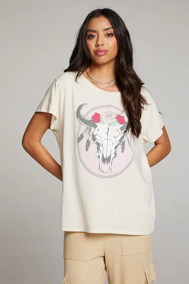 Womens Tops Chaser Brand Moon Mystic Stag Tee