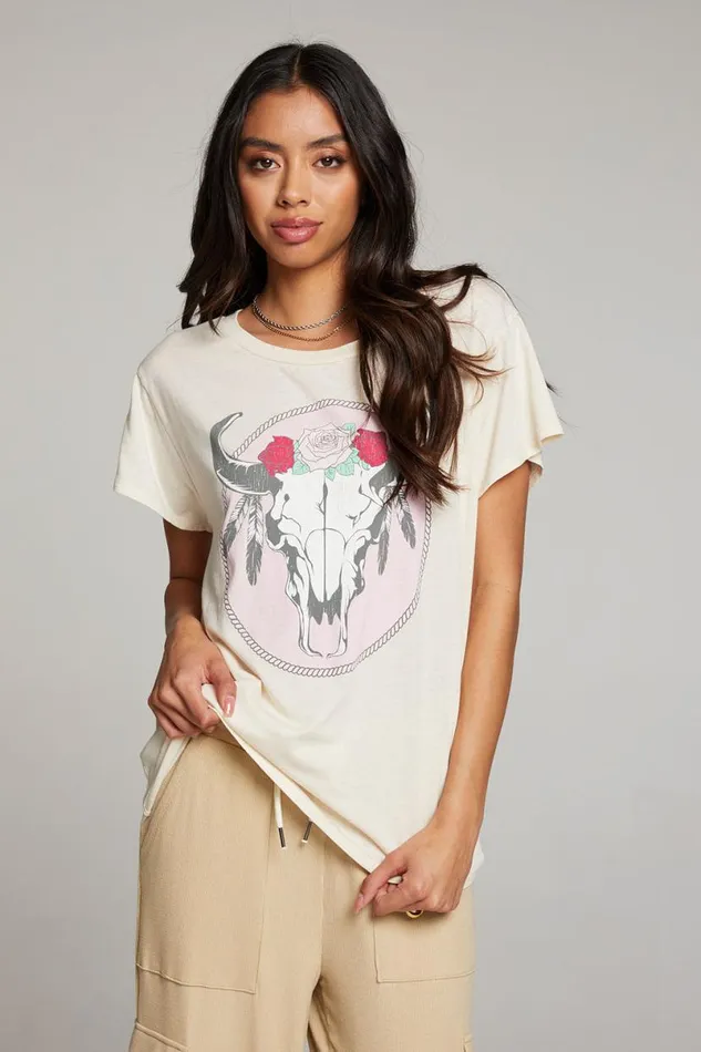 Womens Tops Chaser Brand Moon Mystic Stag Tee