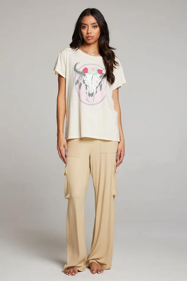 Womens Tops Chaser Brand Moon Mystic Stag Tee