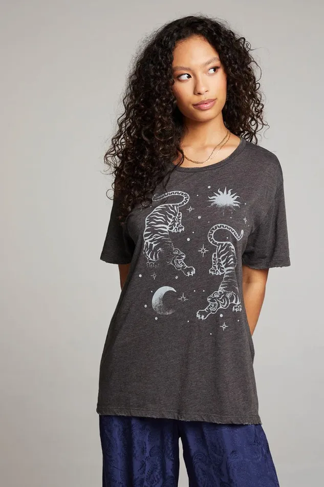Womens Tops Chaser Brand Mystic Tiger Tee